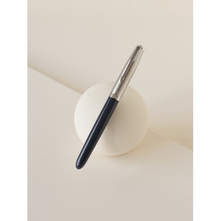 Stylo plume Parker 51 acier et bleu nuit