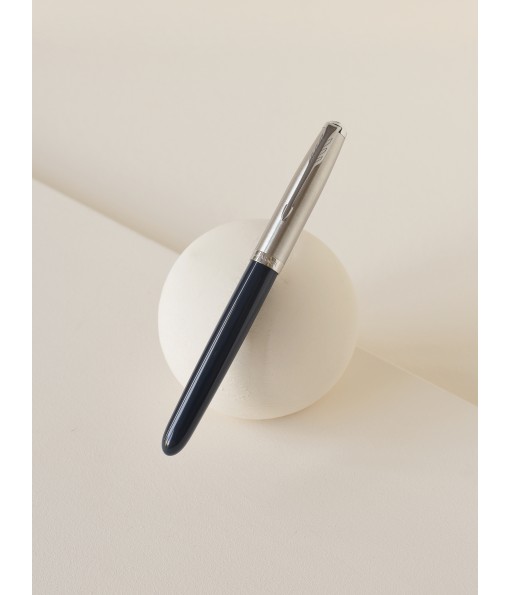 Stylo plume Parker 51 acier et bleu nuit