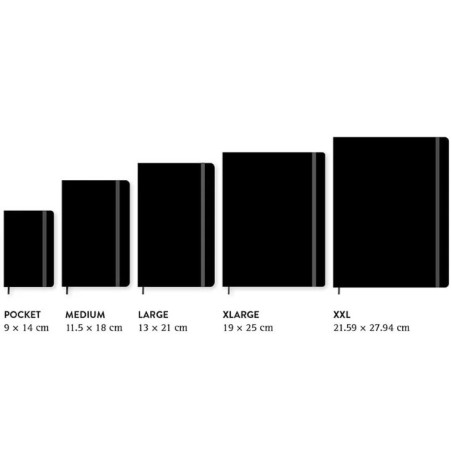 Carnet Classic rigide noir - XL - 19 x 25 cm