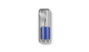 Set de couverts nomades support bleu, noir, jaune ou Rose