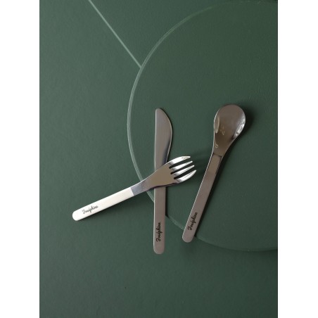 Set de couverts nomades étui textile noir, rose ou vert