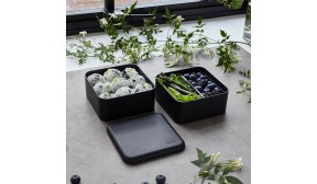 La lunch box carré grand format - MB Square noir Onyx