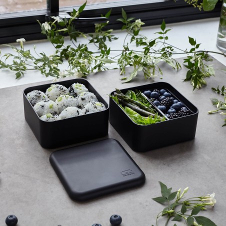 La lunch box carré grand format - MB Square noir Onyx