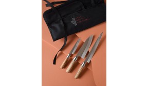 Trousse 3 Couteaux Japonais Acier Inoxydable