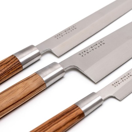 Trousse 3 Couteaux Japonais Acier Inoxydable