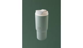 Mug isotherme L avec paille vert