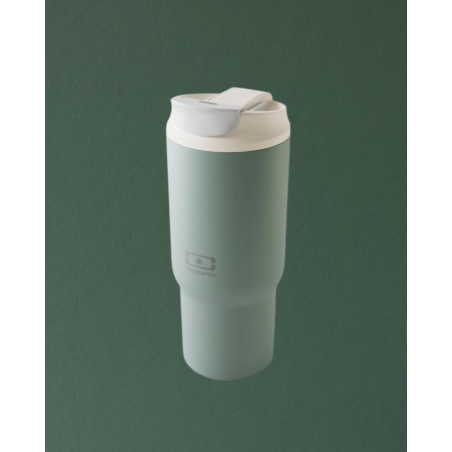 Mug isotherme L avec paille vert