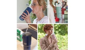 Mug isotherme L avec paille vert