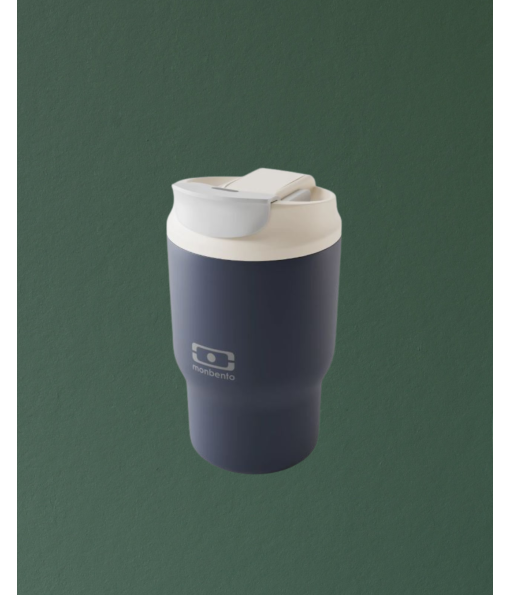 Mug isotherme S avec paille bleu