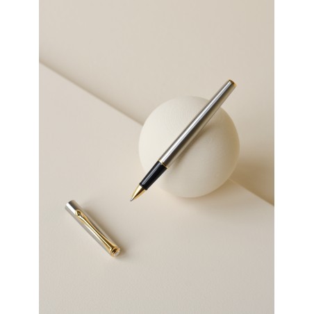 Stylo roller Diplomat Traveller acier doré