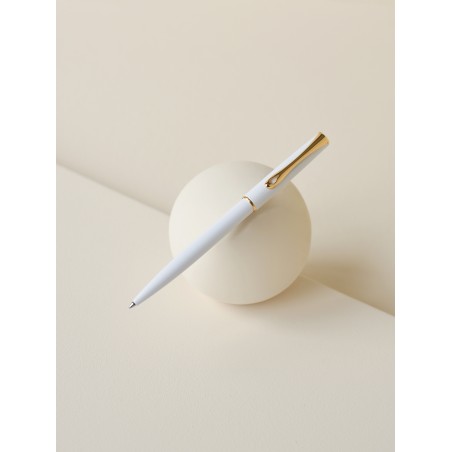 Stylo bille Diplomat Traveller blanc neige doré easyFLOW