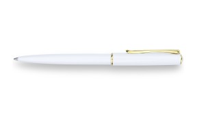 Stylo bille Diplomat Traveller blanc neige doré easyFLOW