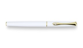 Stylo bille Diplomat Traveller blanc neige doré easyFLOW