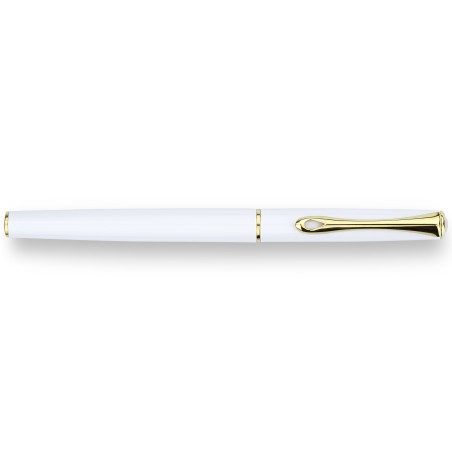 Stylo bille Diplomat Traveller blanc neige doré easyFLOW